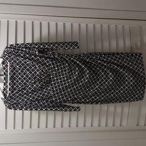 Lauren RL dress - Chain link Navy & White Dress Size 12